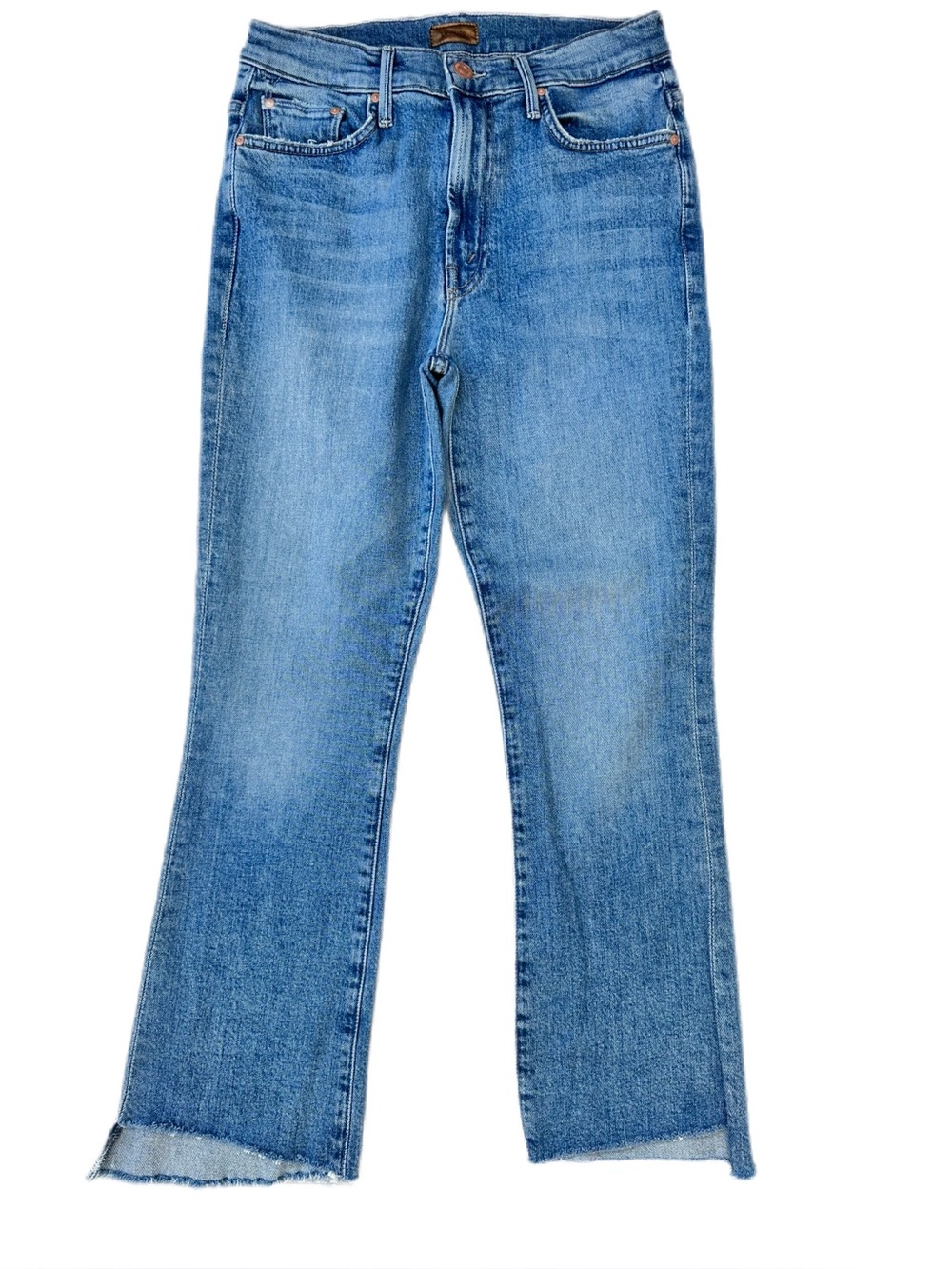MOTHER The Insider Crop Step Fray Scenic Route Bootcut Jeans Size 27
